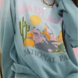 Altar'd State Badlands National Park Sweatshirt - Blue and Pink